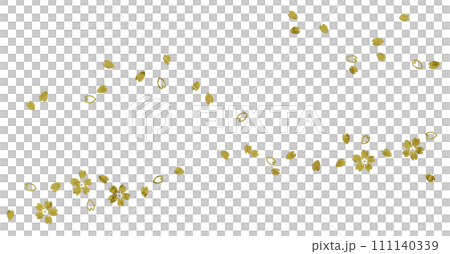Gold leaf cherry blossom cutting material finished in the style of the traditional Japanese craft "Maki-e" Gold leaf cherry blossom cutting material finished in the style of the traditional Japanese craft "Maki-e" 111140339