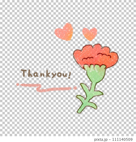 hand drawn illustration of red carnation for mother's day hand drawn illustration of red carnation for mother's day 111140509