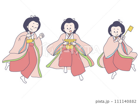 ジャンプ　三人官女　ひな祭り 111140882