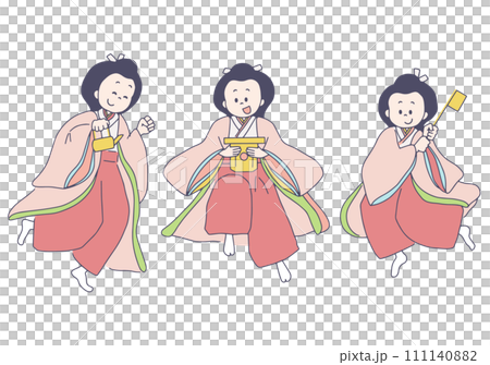 ジャンプ　三人官女　ひな祭り 111140882