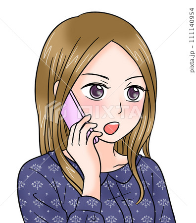 怒りながらスマホで電話している女性3 111140954
