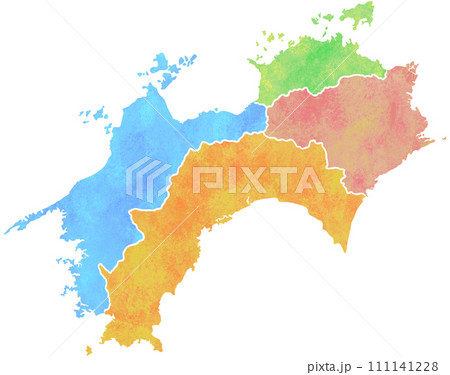 四国地方 色分け 111141228