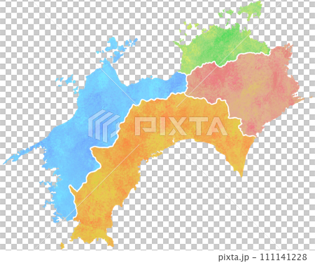 四国地方 色分け 111141228