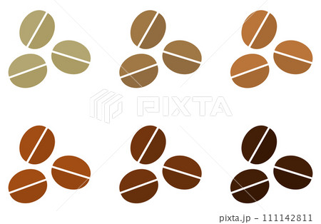 美味しいコーヒー豆を焙煎して珈琲の味を変化させるイラスト 111142811