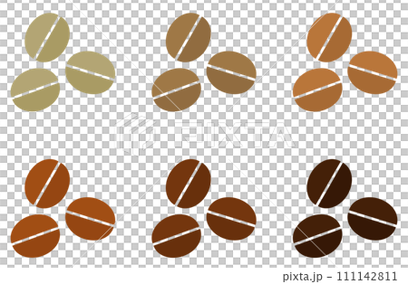 美味しいコーヒー豆を焙煎して珈琲の味を変化させるイラスト 111142811