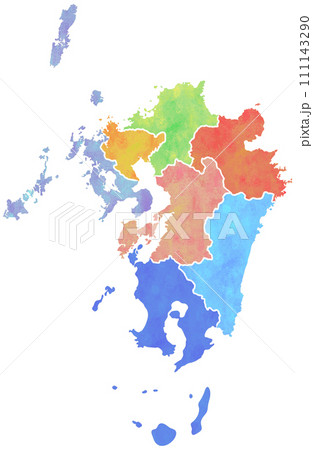 九州地方 色分け 九州地方 色分け 111143290