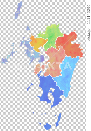九州地方 色分け 九州地方 色分け 111143290