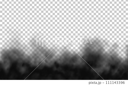 黒い煙がたちのぼる背景 111143396