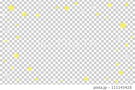 小さな黄色と灰色の星のフレーム背景 111143428