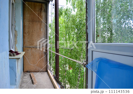 Installation of new windows on the balcony 111143536