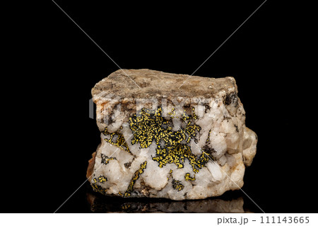 Macro of a mineral stone Boulangerite on a black background Macro of a mineral stone Boulangerite on a black background 111143665