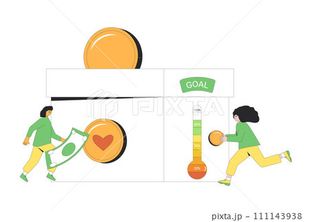 Donation box. Fundraising for non profit organization concept. International charity day. Donation box. Fundraising for non profit organization concept. International charity day. 111143938