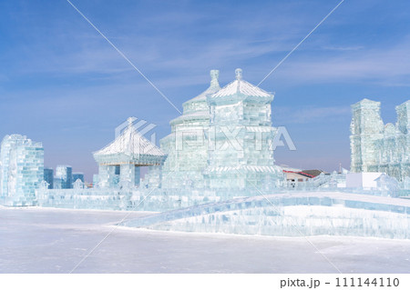 Harbin International Ice and Snow Sculpture Festival is an annual winter festival that takes place in Harbin, China. It is the world largest ice and snow festival. 111144110