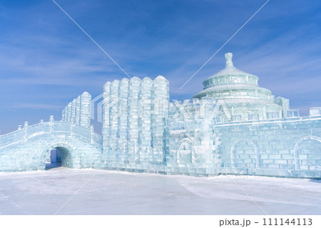 Harbin International Ice and Snow Sculpture Festival is an annual winter festival that takes place in Harbin, China. It is the world largest ice and snow festival. Harbin International Ice and Snow Sculpture Festival is an annual winter festival that takes place in Harbin, China. It is the world largest ice and snow festival. 111144113