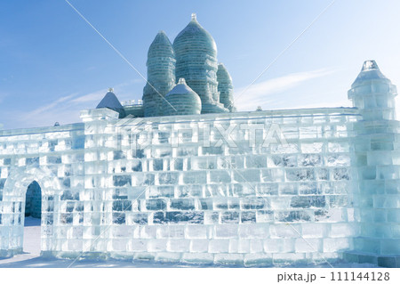 Harbin International Ice and Snow Sculpture Festival is an annual winter festival that takes place in Harbin, China. It is the world largest ice and snow festival. Harbin International Ice and Snow Sculpture Festival is an annual winter festival that takes place in Harbin, China. It is the world largest ice and snow festival. 111144128