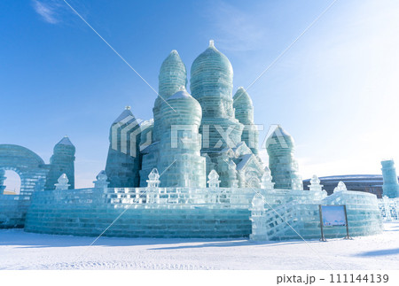 Harbin International Ice and Snow Sculpture Festival is an annual winter festival that takes place in Harbin, China. It is the world largest ice and snow festival. Harbin International Ice and Snow Sculpture Festival is an annual winter festival that takes place in Harbin, China. It is the world largest ice and snow festival. 111144139