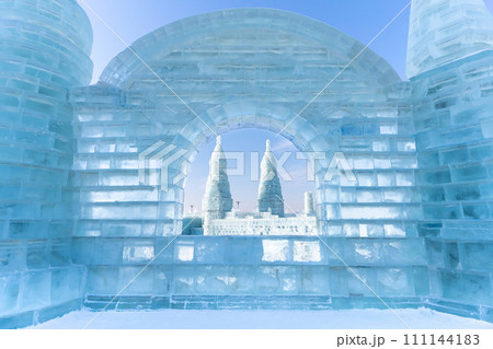 Harbin International Ice and Snow Sculpture Festival is an annual winter festival that takes place in Harbin, China. It is the world largest ice and snow festival. 111144183