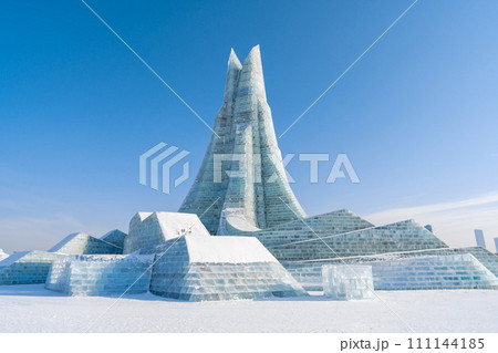 Harbin International Ice and Snow Sculpture Festival is an annual winter festival that takes place in Harbin, China. It is the world largest ice and snow festival. Harbin International Ice and Snow Sculpture Festival is an annual winter festival that takes place in Harbin, China. It is the world largest ice and snow festival. 111144185