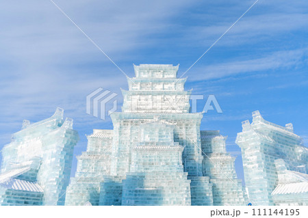 Harbin International Ice and Snow Sculpture Festival is an annual winter festival that takes place in Harbin, China. It is the world largest ice and snow festival. Harbin International Ice and Snow Sculpture Festival is an annual winter festival that takes place in Harbin, China. It is the world largest ice and snow festival. 111144195
