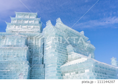 Harbin International Ice and Snow Sculpture Festival is an annual winter festival that takes place in Harbin, China. It is the world largest ice and snow festival. 111144207