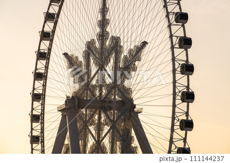 The giant snow ferris wheel in Harbin International Ice and Snow Sculpture Festival at Harbin, China. It is the world largest ice and snow festival. The giant snow ferris wheel in Harbin International Ice and Snow Sculpture Festival at Harbin, China. It is the world largest ice and snow festival. 111144237