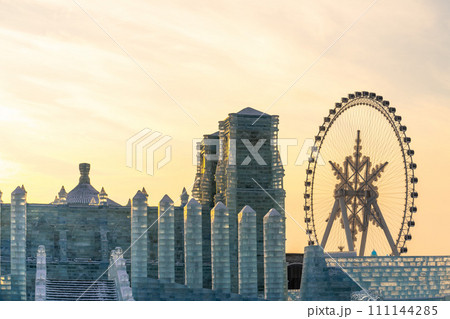 Harbin International Ice and Snow Sculpture Festival is an annual winter festival that takes place in Harbin, China. It is the world largest ice and snow festival. 111144285