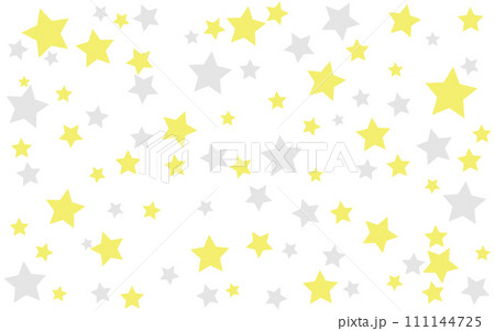黄色と灰色の星を散りばめた背景 111144725