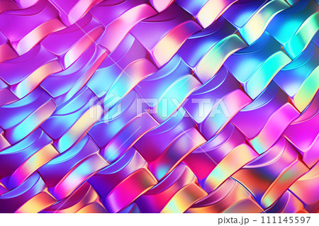 カラフルな曲線の背景素材 111145597