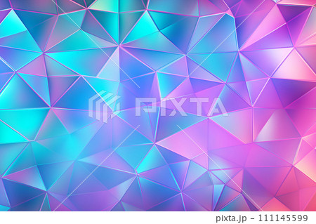 カラフルなポリゴンの背景素材 111145599