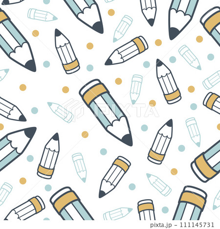 Seamless pattern with doodle icons. 111145731