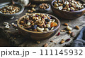 Healthy Indulgence: Raw Organic Trail Mix, a Homemade Blend of Nuts and Fruits for Culinary Satisfaction 111145932