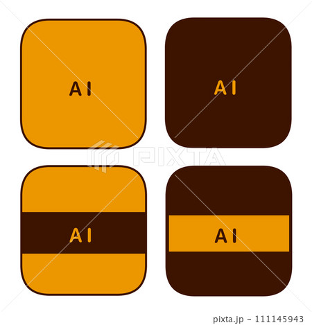 ファイル拡張子 AIアイコンセット 4種 ファイル拡張子 AIアイコンセット 4種 111145943