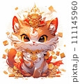 Symbolic Splendor: Chinese New Year Golden Ornamentation Featuring Animal Zodiac, Festive Tradition 111145960