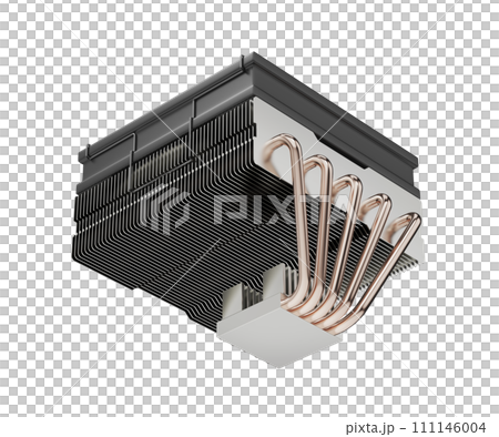 Below view of a low-profile cpu cooler Below view of a low-profile cpu cooler 111146004