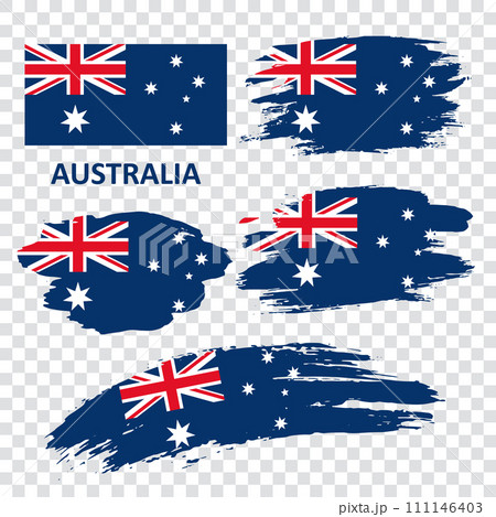 Set of vector flags of Australia Set of vector flags of Australia 111146403