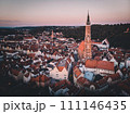 Aerial view over medieval town of Landshut, Bavaria, Germany 111146435