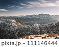 View from Kreuzspitze Mountain towards Zugspitze Mountain Range 111146444