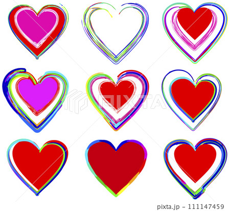 Set of hearts for Valentine's Day or Valentine's Day. LBTBI various color 111147459
