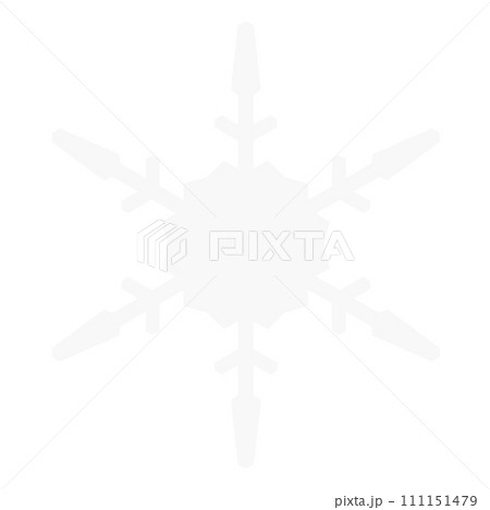 やさしい色のシンプルな雪の結晶のイラスト素材 やさしい色のシンプルな雪の結晶のイラスト素材 111151479