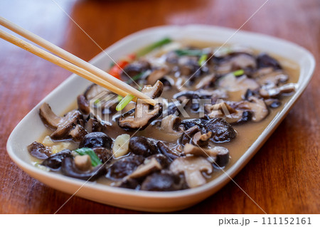 Shiitake Mushroom, Stir-Fried, Antioxidant, Bright, Close-up 111152161