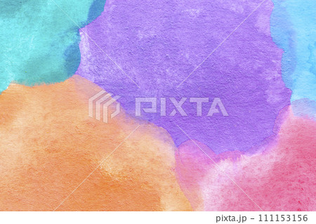 Abstract multicolor watercolor textured background. 111153156