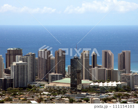 Convention Center, Waikiki, and Honolulu Landscape 111154103