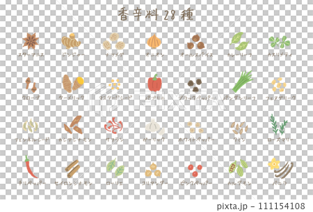 28種香料的插圖（片假名） 111154108