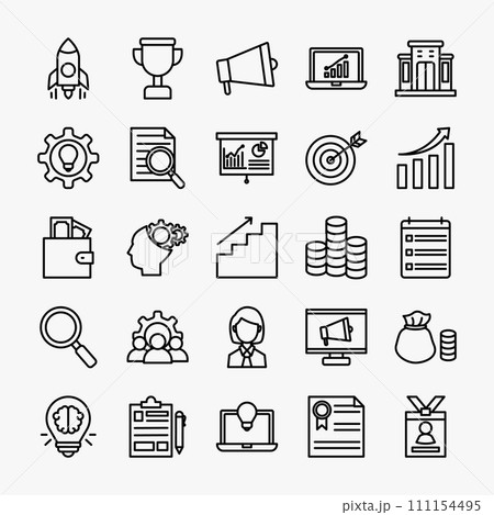 Start up vector icon set. New business icon set. 111154495