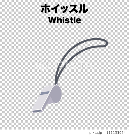 Isometric illustration of a whistle Isometric illustration of a whistle 111155934