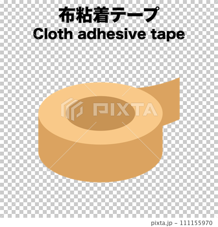 アイソメトリックで描いた布粘着テープのイラスト 111155970