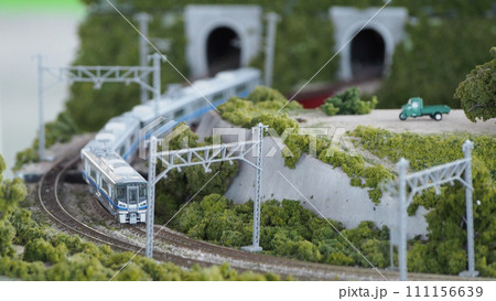 Miniature world of Japanese train and Shinkansen. Miniature world of Japanese train and Shinkansen. 111156639