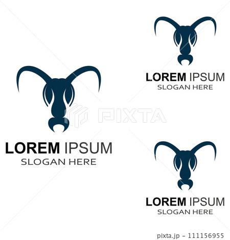 ant head logo. Using a vector illustration template design concept 111156955