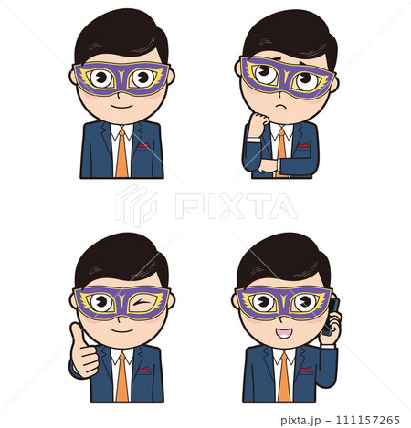 仮面を付けた男性⑤ 仮面を付けた男性⑤ 111157265