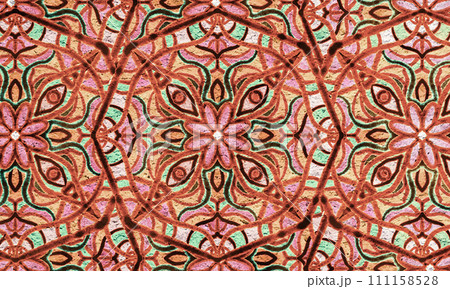 colorful mandala pattern background design 111158528